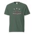 F4U Whistling Death heavyweight green t-shirt with airplane graphic and text design