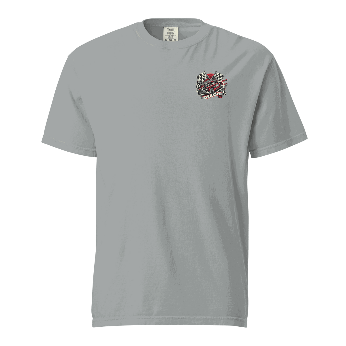 Heritage Mustang Back T-shirt made of 100% ring-spun cotton with relaxed fit and durable double-needle stitching