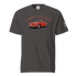 Varsity Sports Car black heavyweight cotton t-shirt with red classic cruisers car graphic