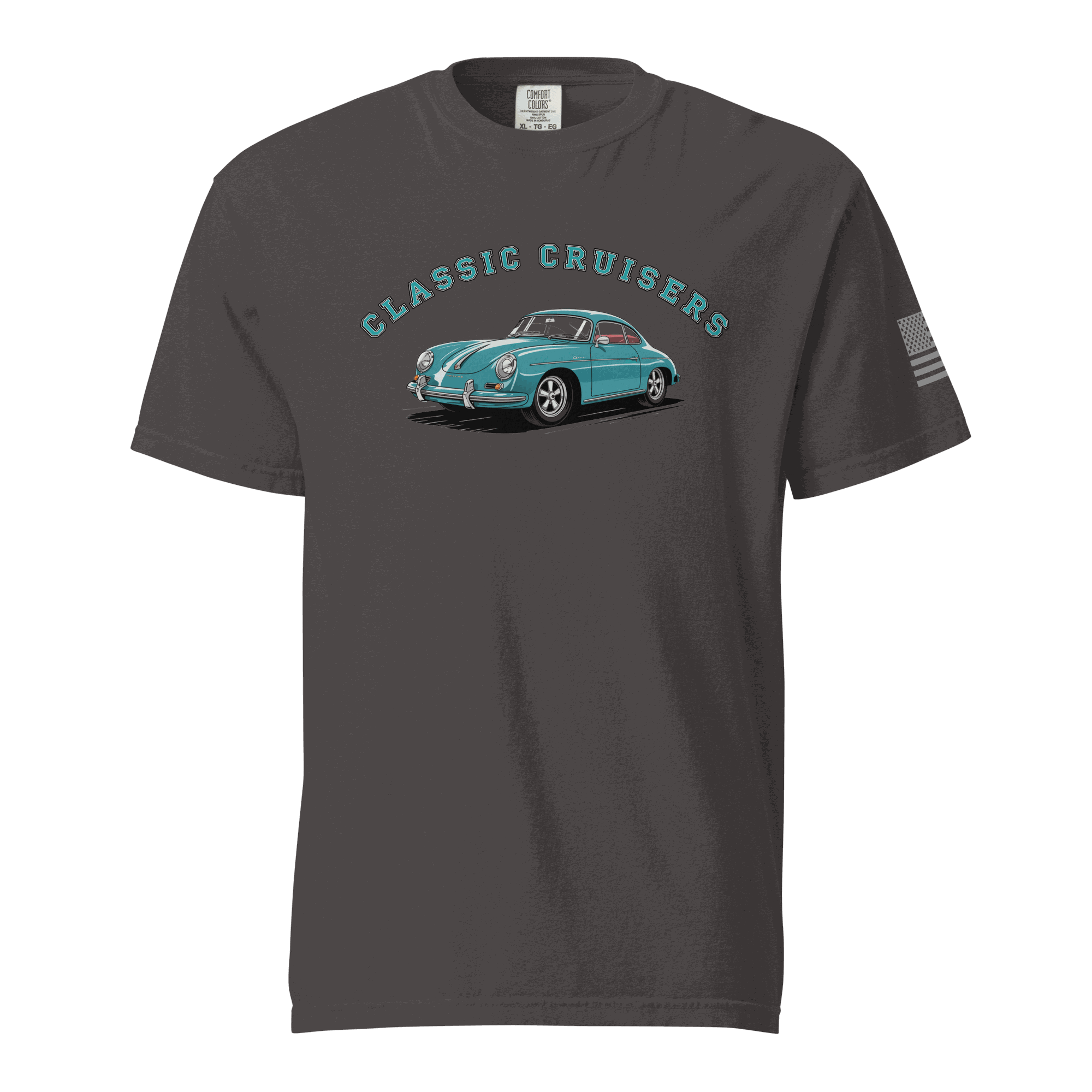Vintage sports car graphic on soft, breathable 100% cotton vintage sports car t-shirt
