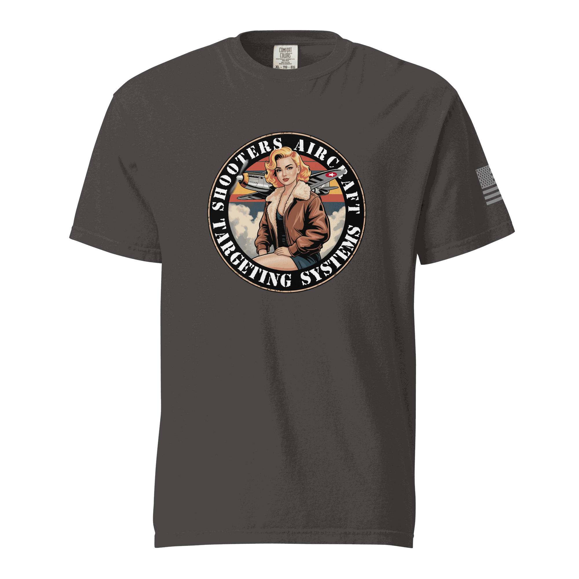 Tactical Shooting T-Shirt with bold target graphic, heavyweight cotton, and durable streetwear design