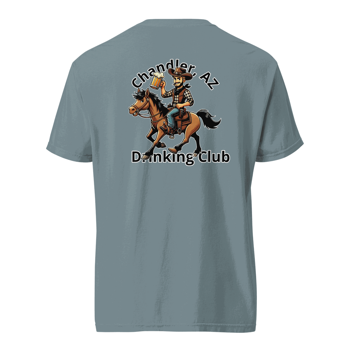 Custom City Cowboy Horse Beer unisex heavyweight t-shirt with horseback and beer design