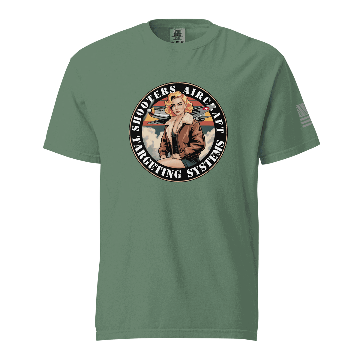 Black Tactical Shooting T-Shirt with bold target graphic, heavyweight cotton, and relaxed fit for streetwear and range day.