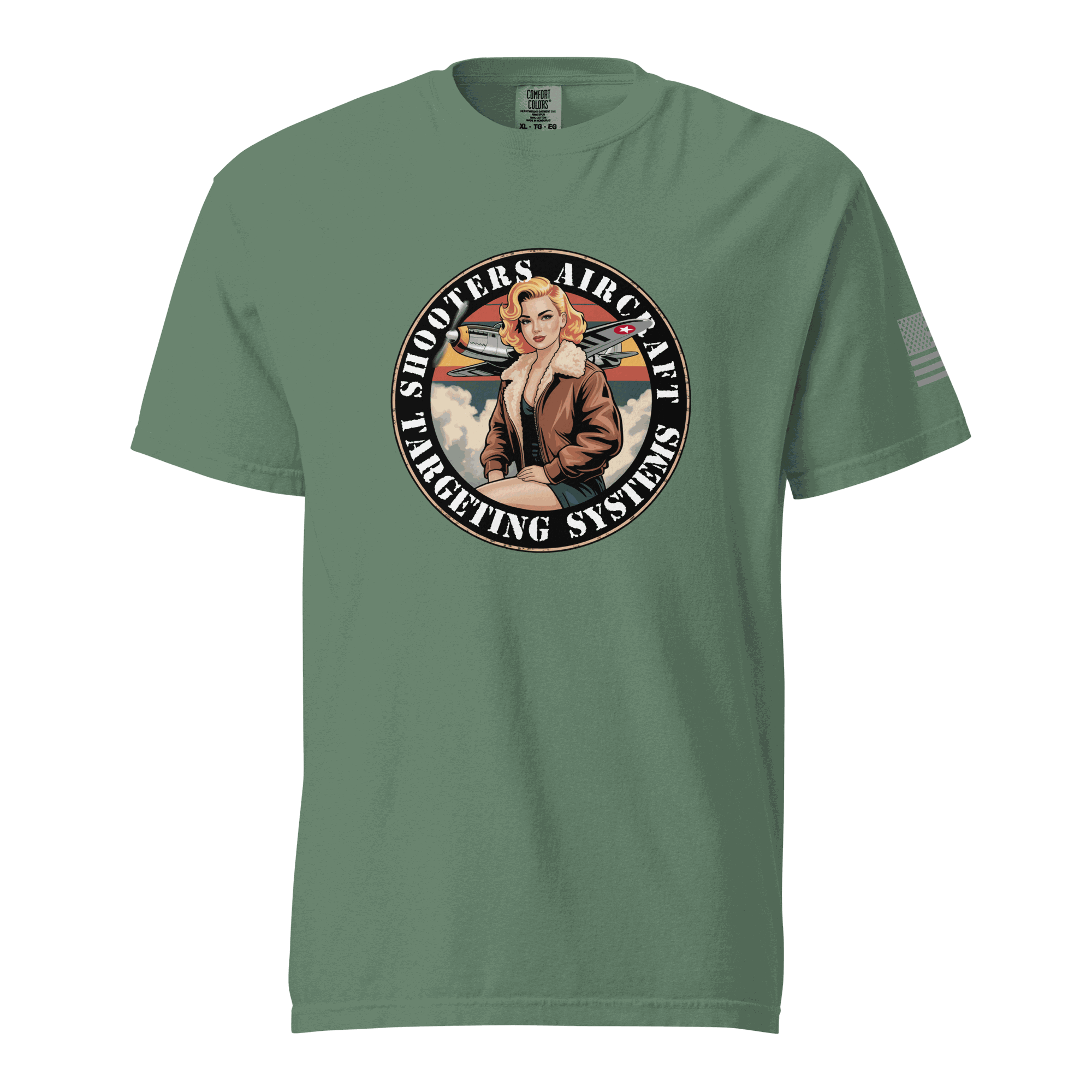 Black Tactical Shooting T-Shirt with bold target graphic, heavyweight cotton, and relaxed fit for streetwear and range day.