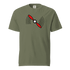 Unisex Propeller T-Shirt t-shirt in olive green with red propeller graphic, 100% ring-spun cotton, heavyweight, breathable, relaxed fit