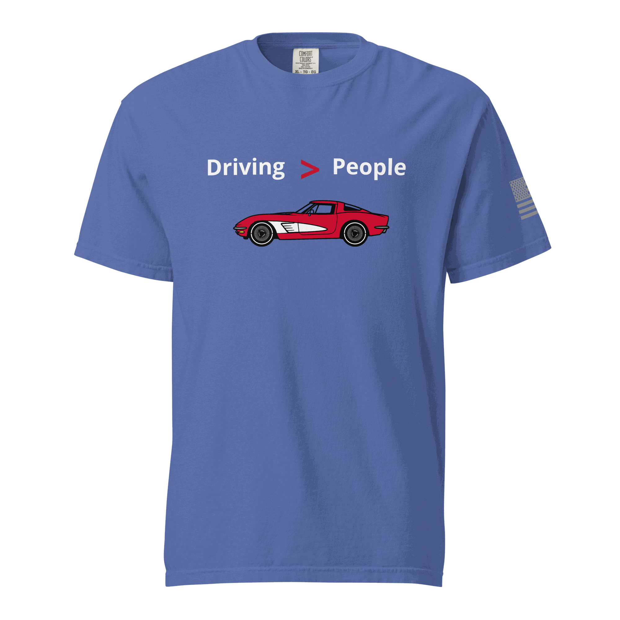 Funny car lover t-shirt with "Driving Is Better Than People" slogan, perfect gift for car enthusiasts