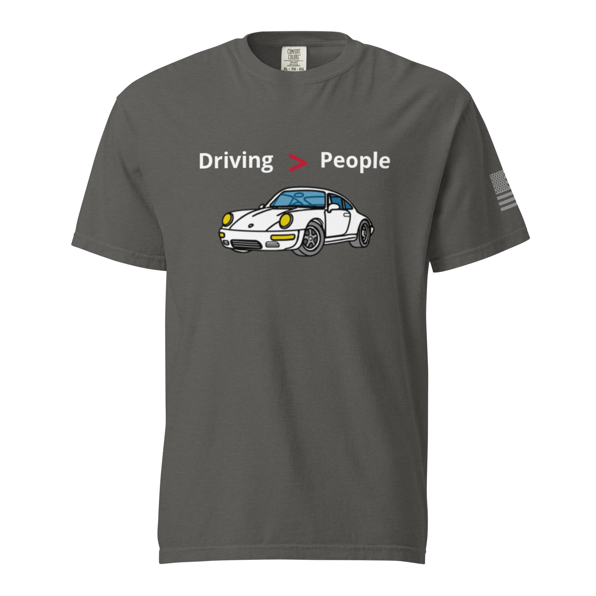 Casual outfit with funny driving shirt”