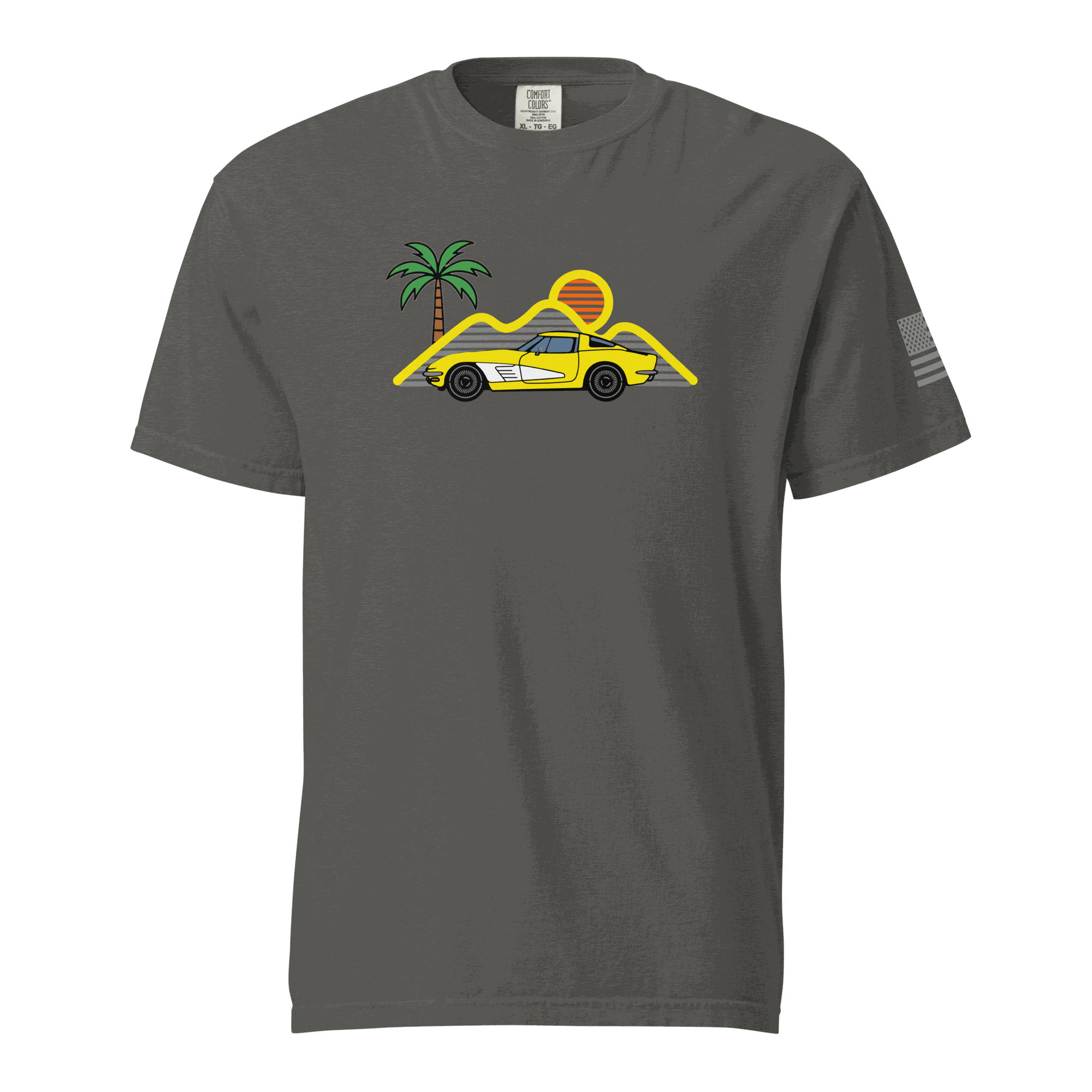 Retro classic Corvette t-shirt grey