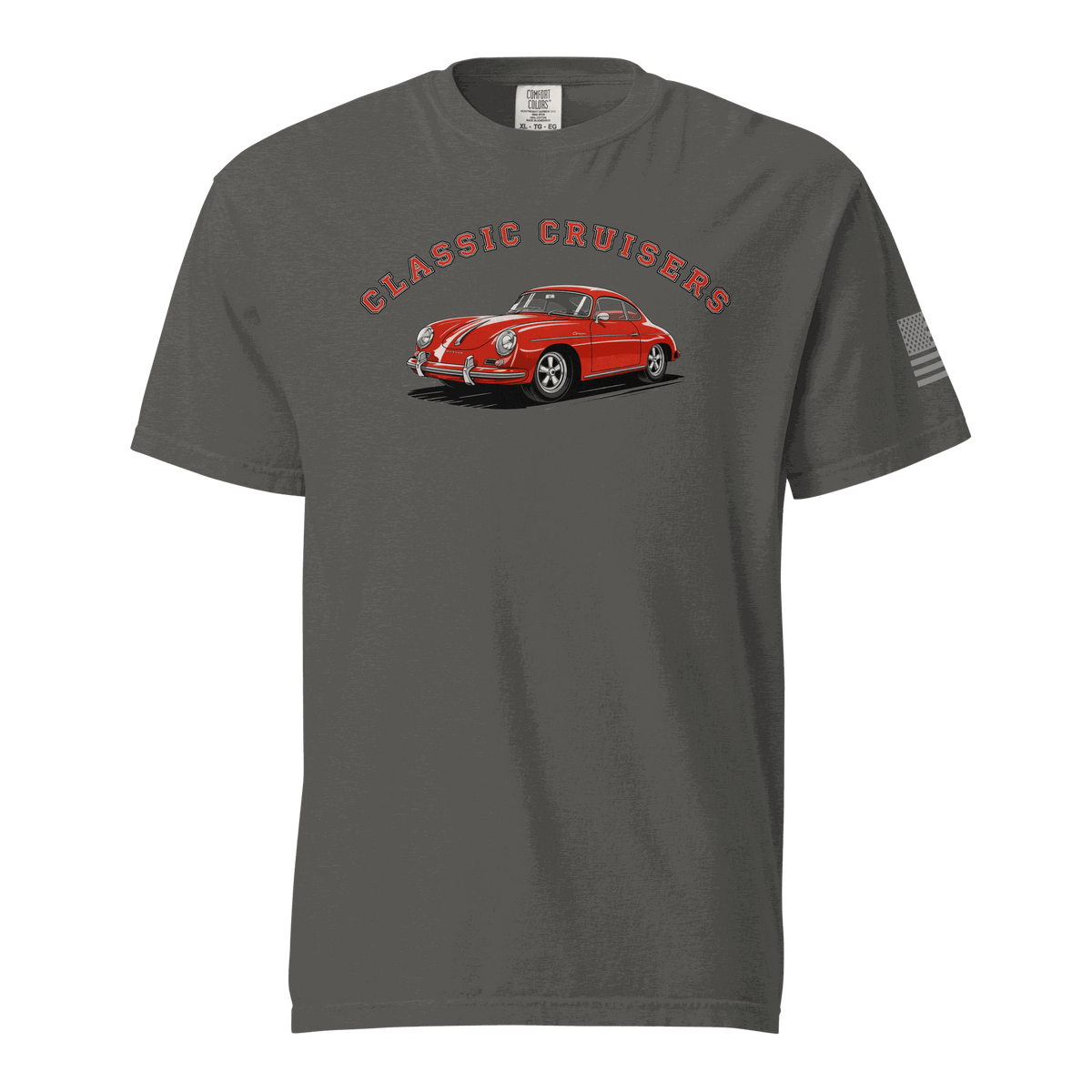 Varsity Sports Car soft heavyweight cotton t-shirt with relaxed fit and durable stitching