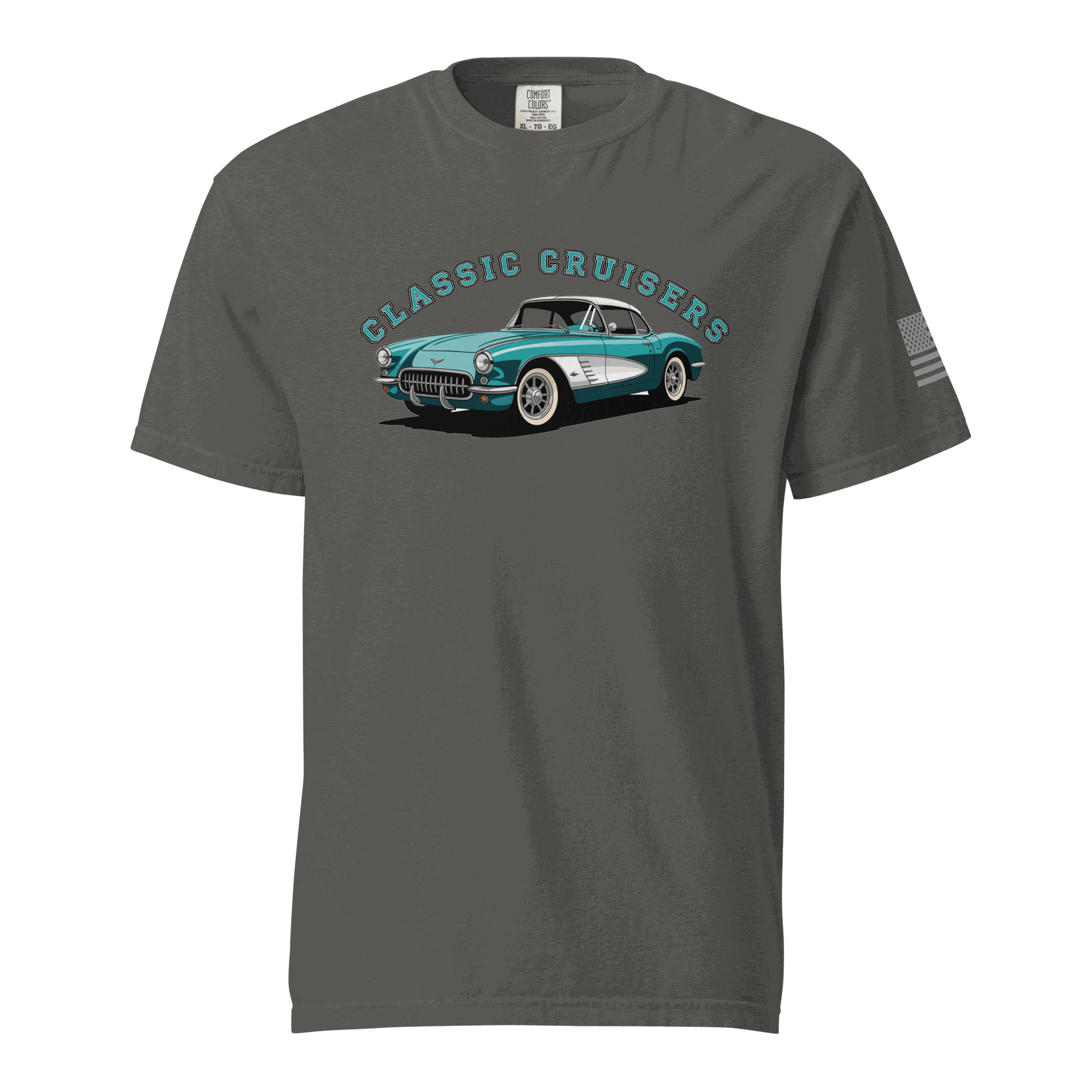 Classic T-Shirt in soft cotton with vintage car graphic and relaxed unisex fit