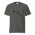 Fighter SP unisex heavyweight charcoal gray t-shirt with vintage fighter plane graphic, 100% ring-spun cotton, relaxed fit