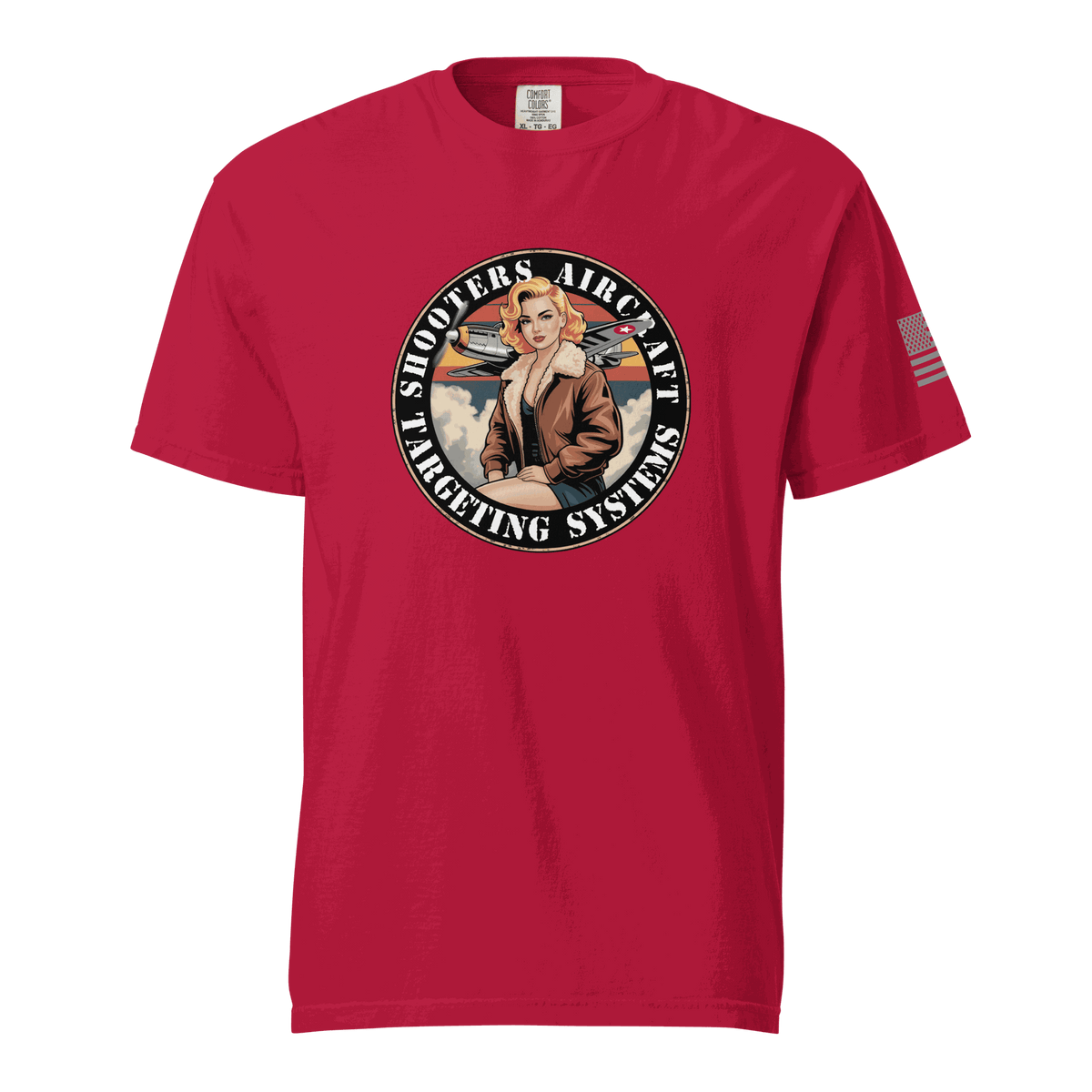 Black Tactical Shooting T-Shirt with bold target graphic and durable cotton fabric for range-day streetwear