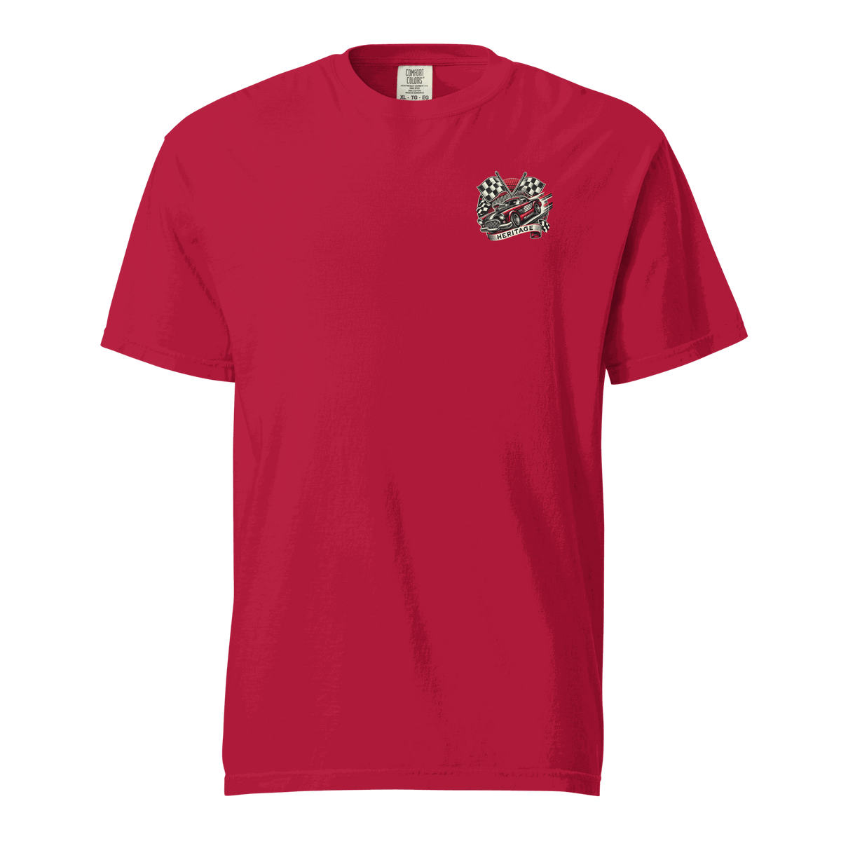 Heritage Mustang Back T-shirt in heavyweight ring-spun cotton with relaxed fit and durable double-needle stitching