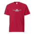 Red Plane 5 thick structured tee with airplane graphic, 100% ring-spun cotton, relaxed fit, and durable double-needle stitching