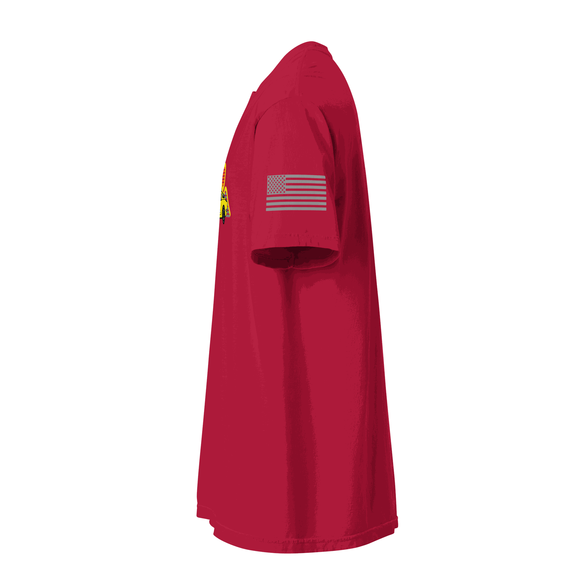 Retro classic Corvette t-shirt red side