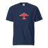 WW2 T-shirt Navy thick structured tee with red airplane graphic on chest, made of 100% ring-spun cotton, garment-dyed and breathable