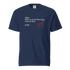 Bike Shop Wilbur navy unisex heavyweight cotton t-shirt with paper airplane design and text print