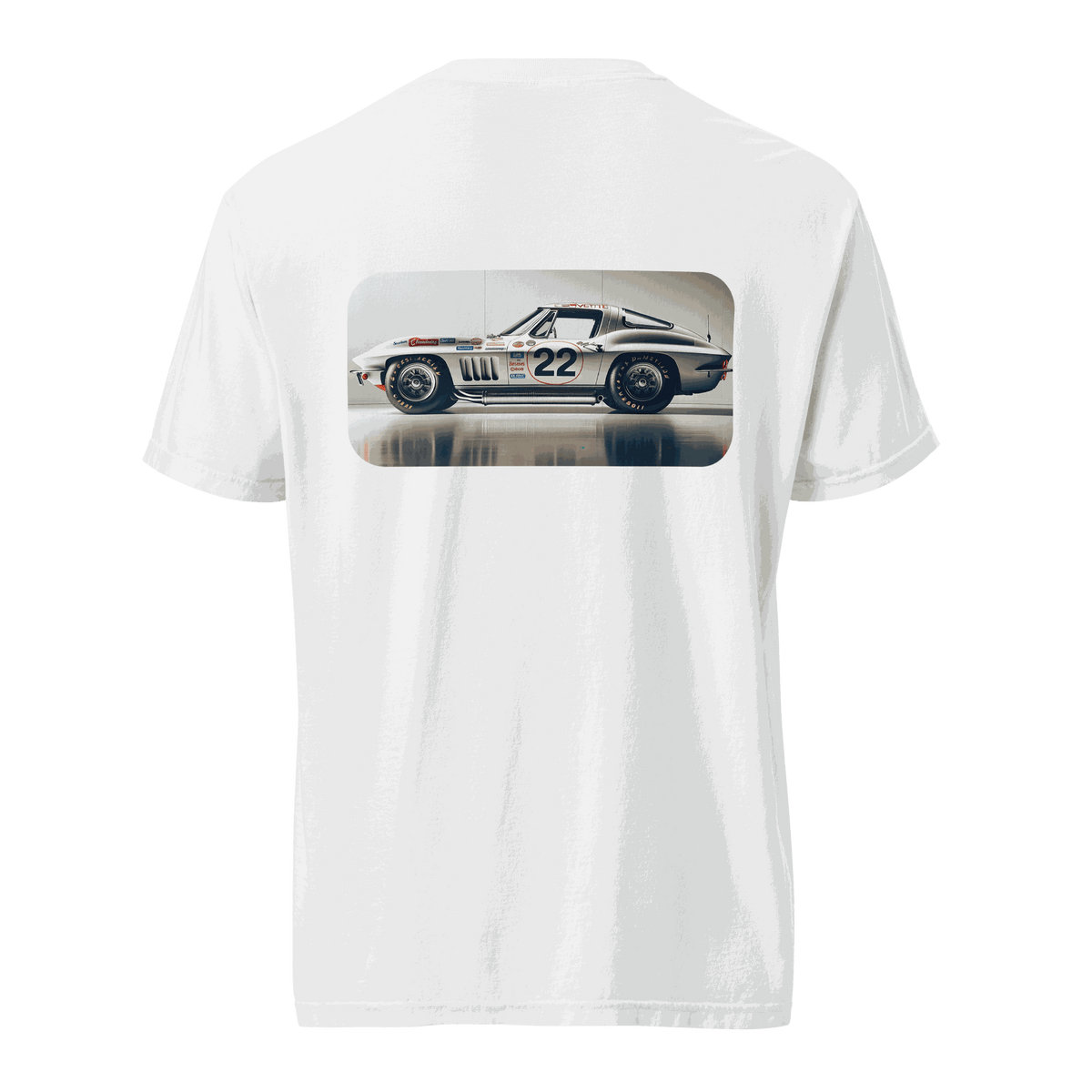 Heritage Classic Car heavyweight unisex t-shirt made of 100% ring-spun cotton with relaxed fit and durable stitching