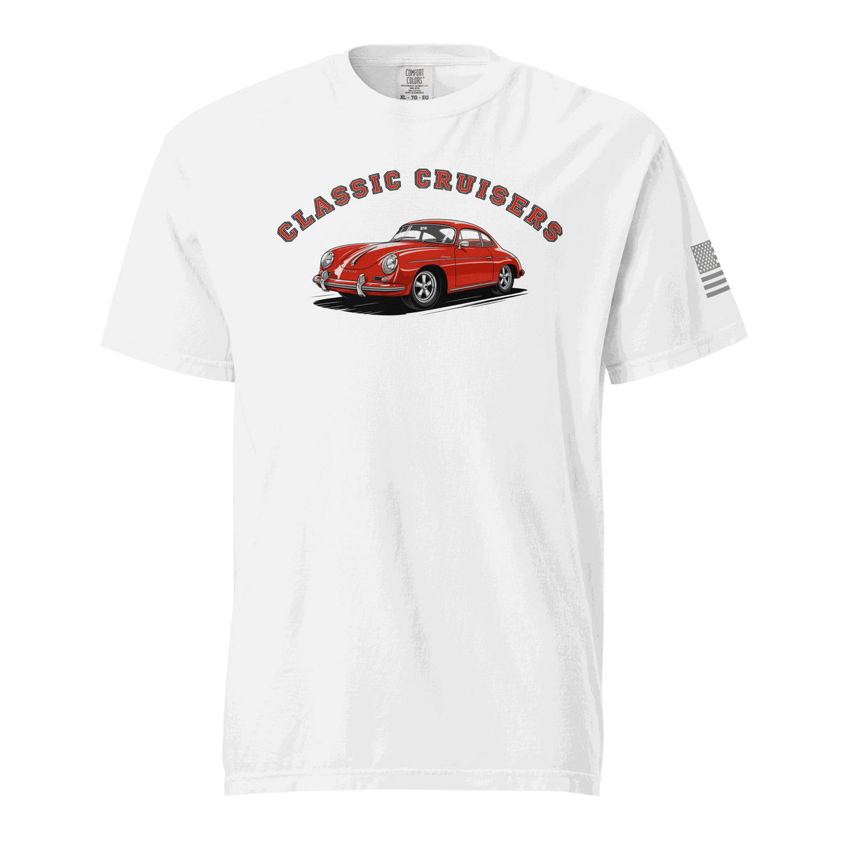Varsity Sports Car heavyweight cotton t-shirt with relaxed fit and durable stitching