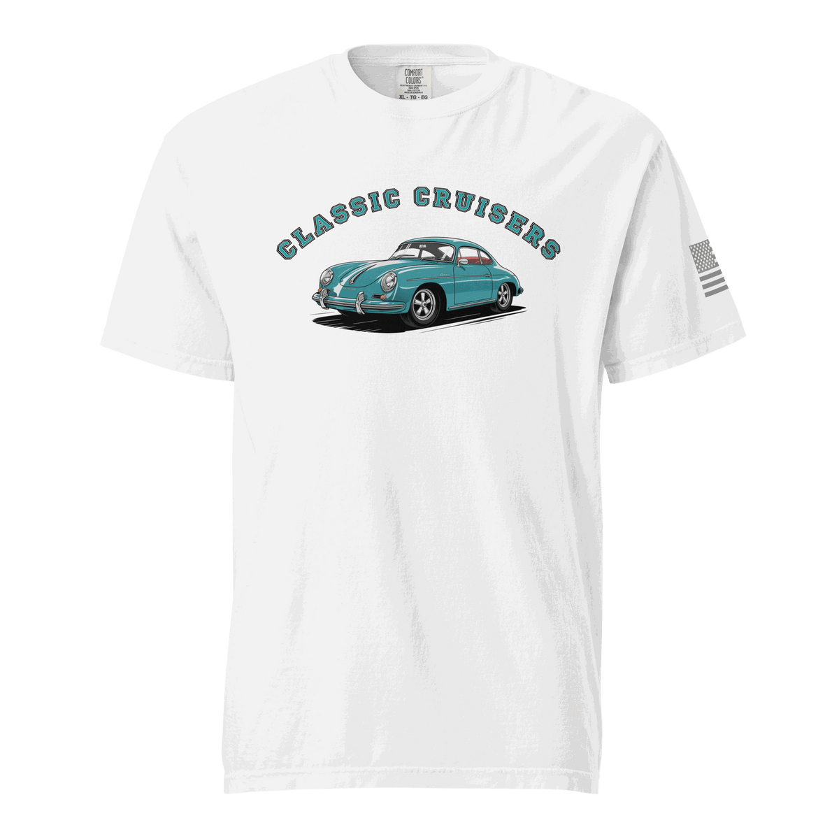 Vintage sports car graphic on soft 100% cotton t-shirt