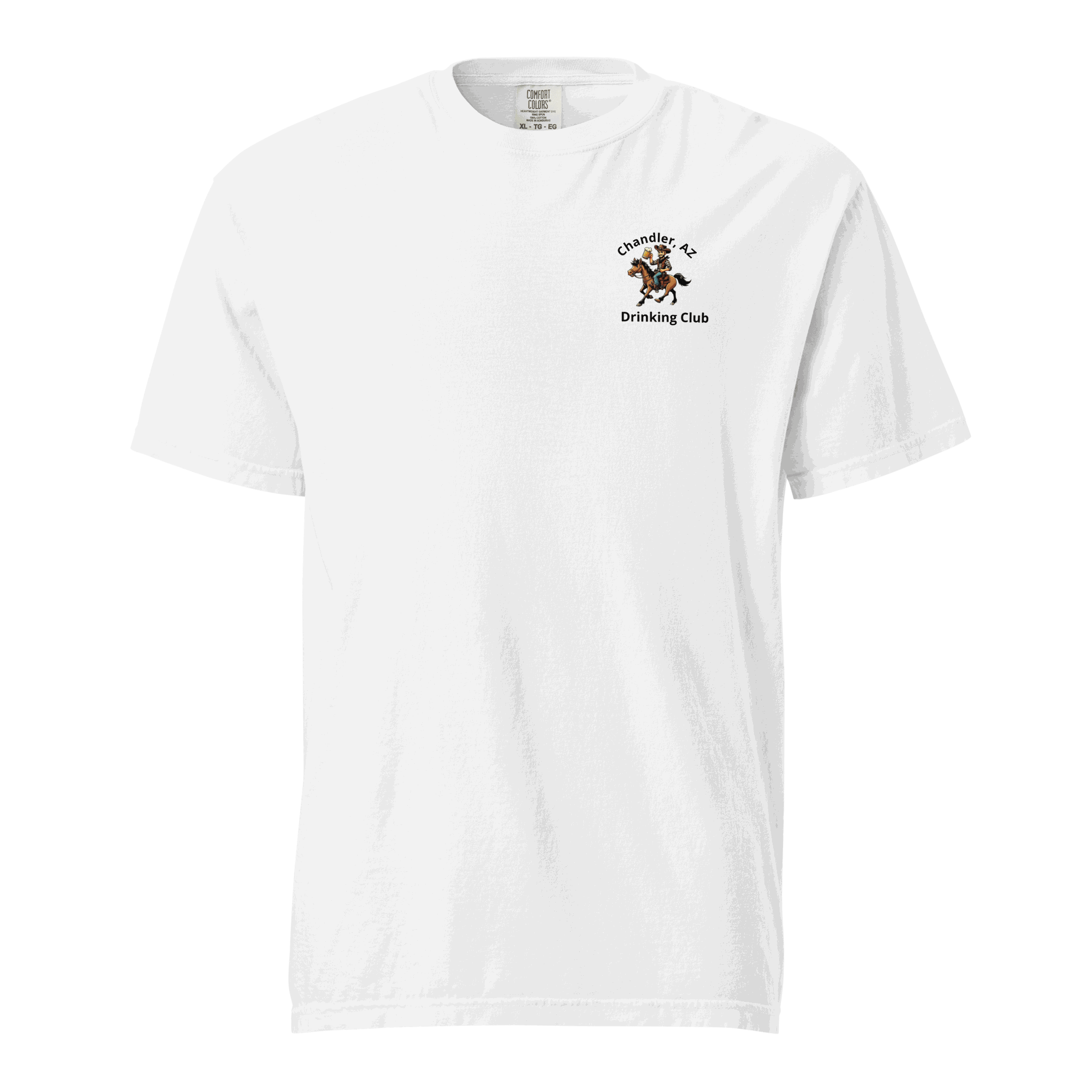 Custom City Cowboy Horse Beer unisex heavyweight t-shirt with city cowboy and beer design