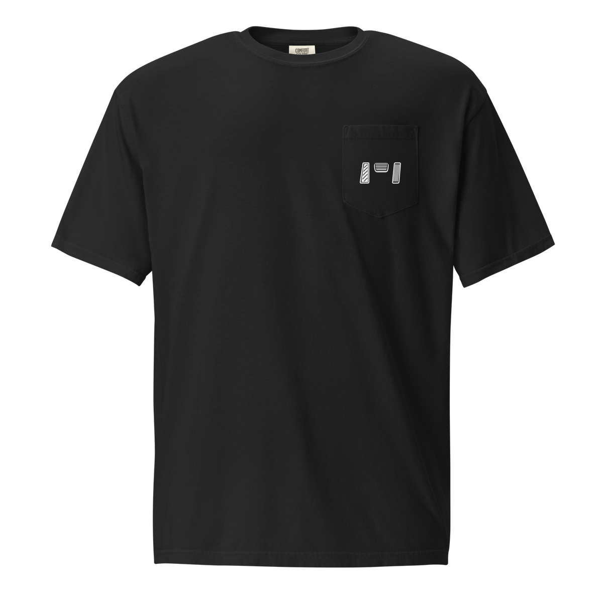 manual transmission t-shirt featuring a pocket detail in a relaxed fit, made from 100% ring-spun cotton