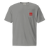 Gray Airplane Shirt pocket t-shirt with red airplane logo, pilot gift, 100% cotton breathable fabric