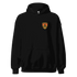 Black Queen Creek PCAR Club unisex hoodie with front pouch pocket and logo patch on chest
