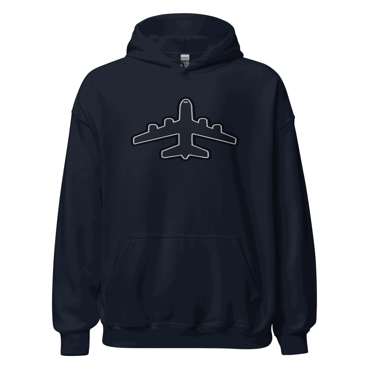 Jumbo Jet pilot hoodie with double-lined hood and front pouch pocket