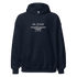 Co-Pilot Unisex Hoodie black with airplane graphic and adjustable hood