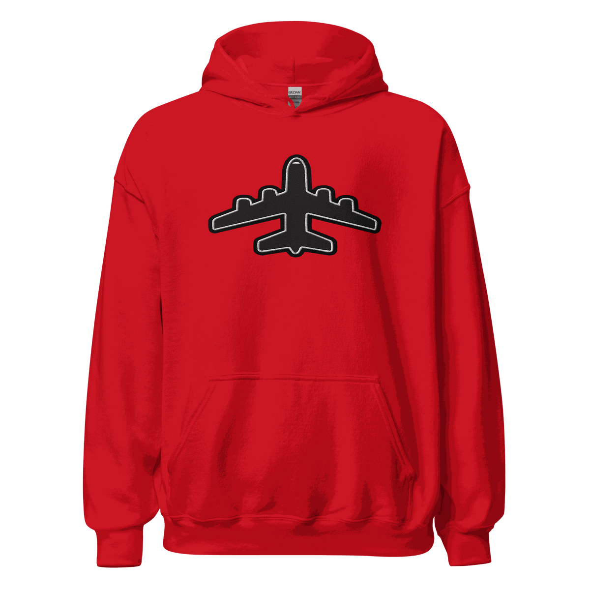 Jumbo Jet pilot hoodie with double-lined hood and front pouch pocket in soft cotton blend