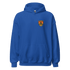Queen Creek PCAR Club unisex hoodie in blue with front pouch pocket and club logo on chest