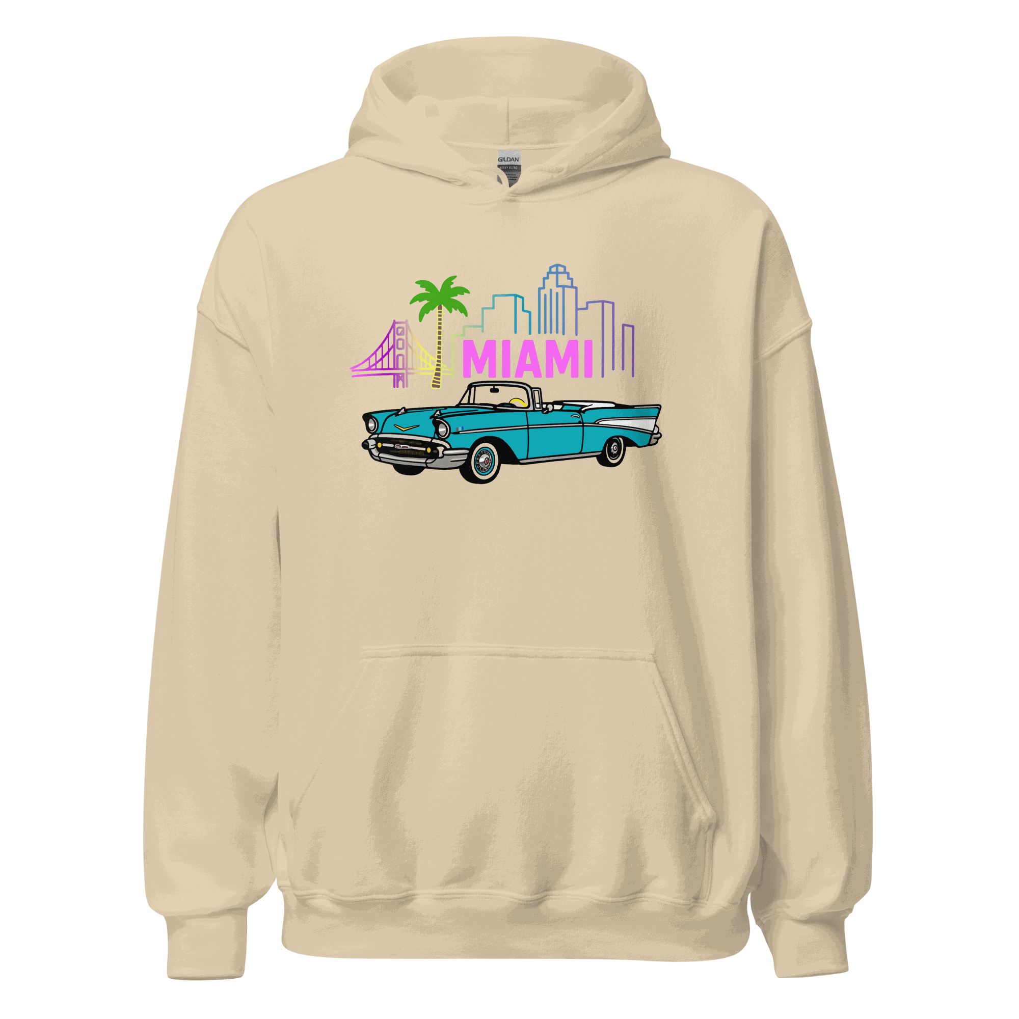 Unisex Miami Hoodie - Soft Cotton Pullover Comfortable & Stylish