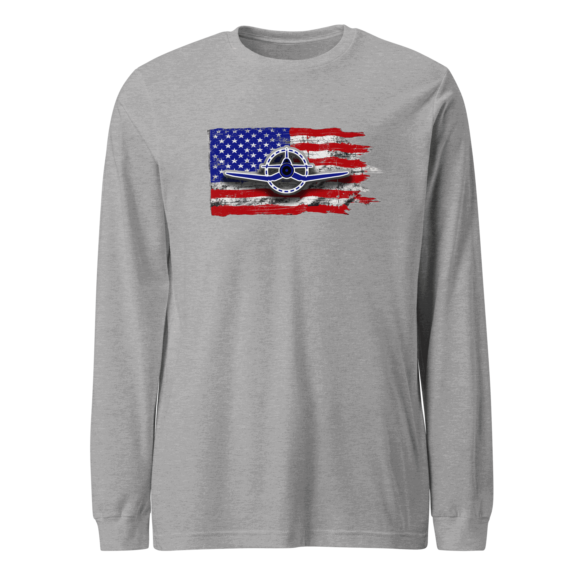 Unisex Airplane Tee F4U Corsair long sleeve shirt in cotton blend