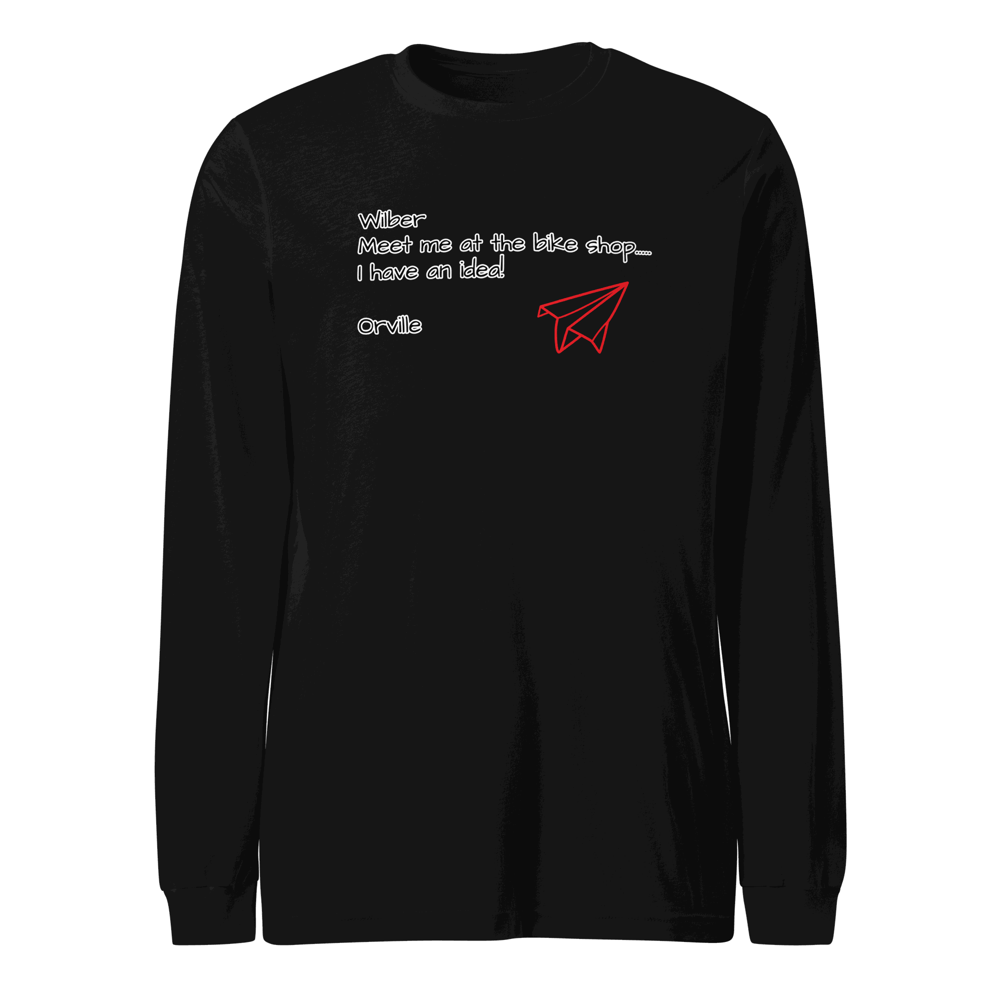 Bike Shop Unisex long sleeve tee in versatile casual style with crew neck and ribbed cuffs
