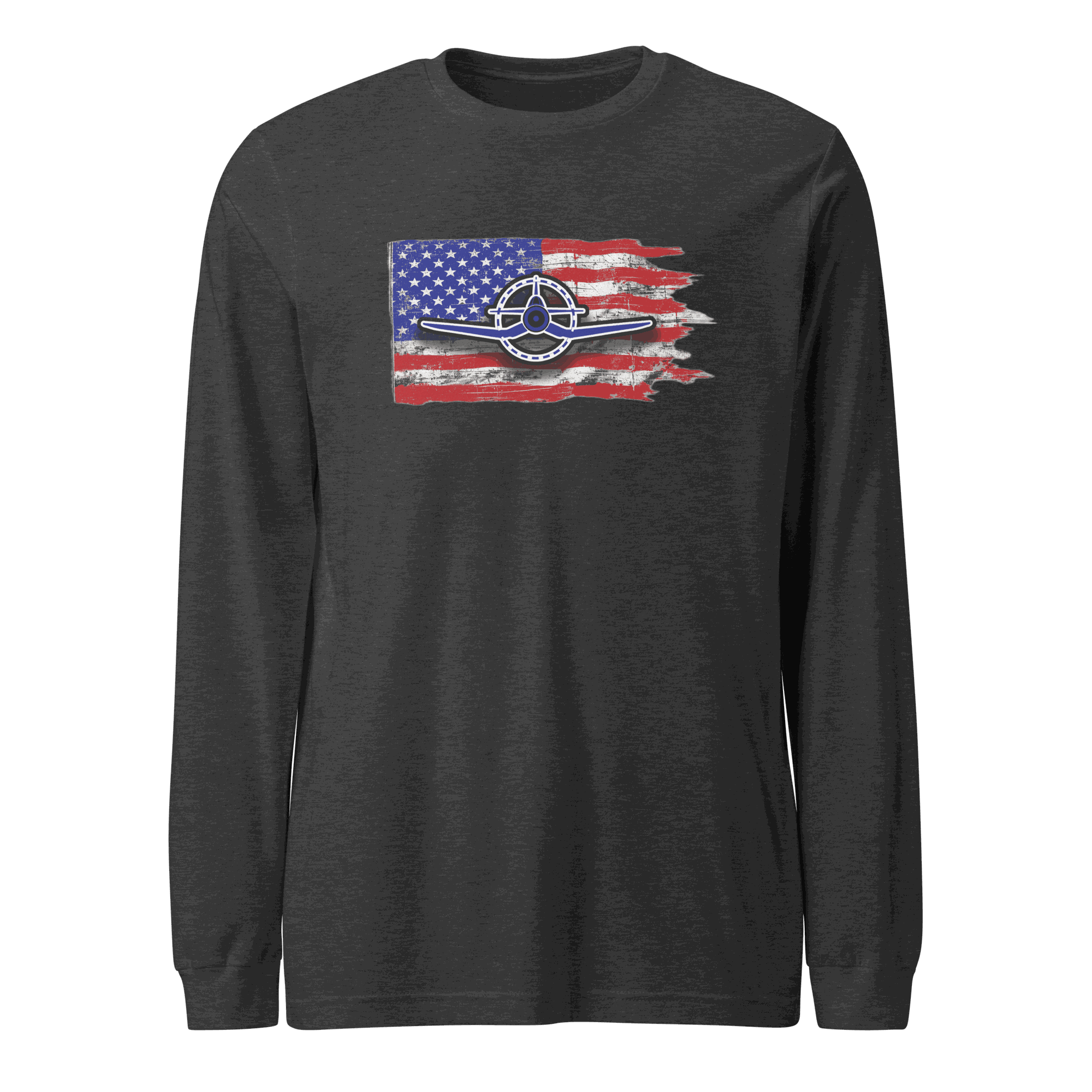 Unisex Airplane Tee F4U Corsair long sleeve shirt in cotton blend