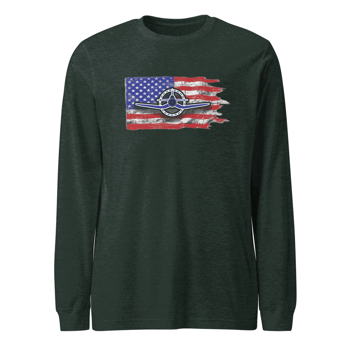 Unisex Airplane Tee F4U Corsair long sleeve cotton shirt