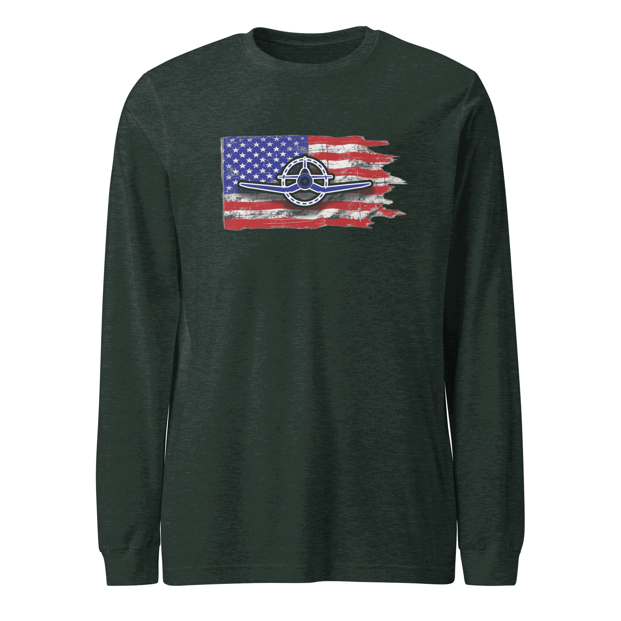 Unisex Airplane Tee F4U Corsair long sleeve cotton shirt