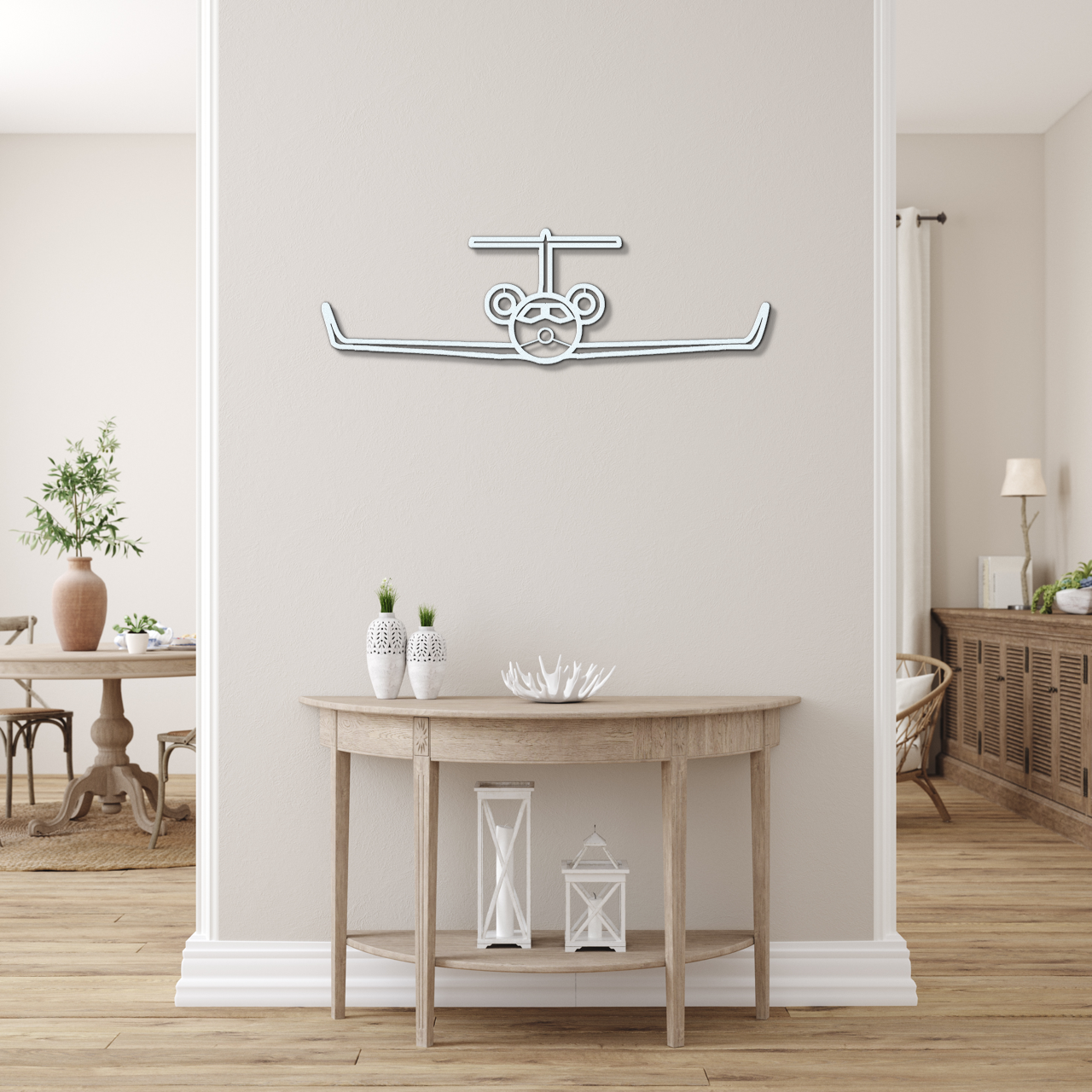 Custom Jet Metal Wall Art – Personalized ‘Jet #1’ Steel Silhouette, LED Optional, Aviation Gift, Powder-Coated Decor