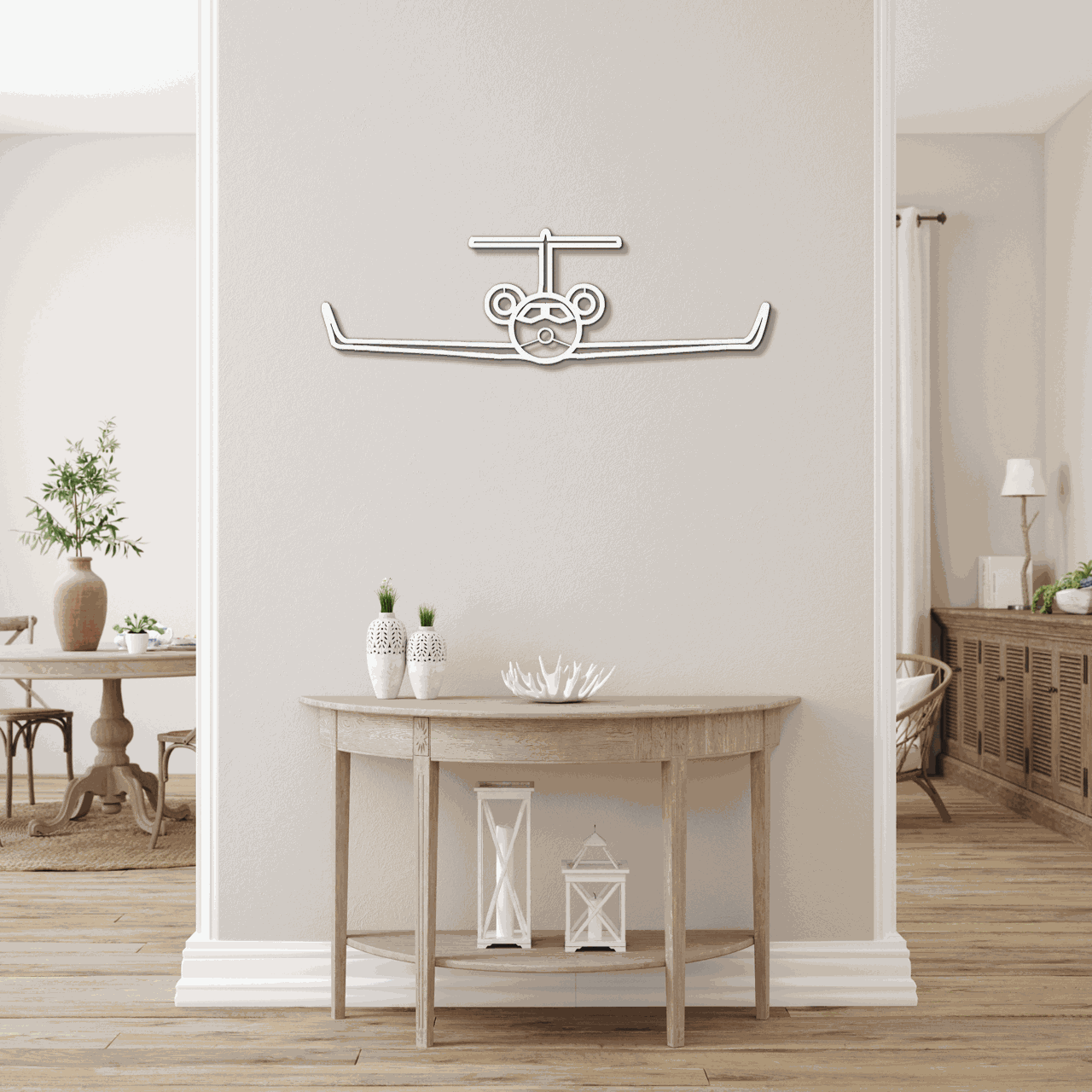 Metal wall art steel aviation silhouette customizable durable decor gift