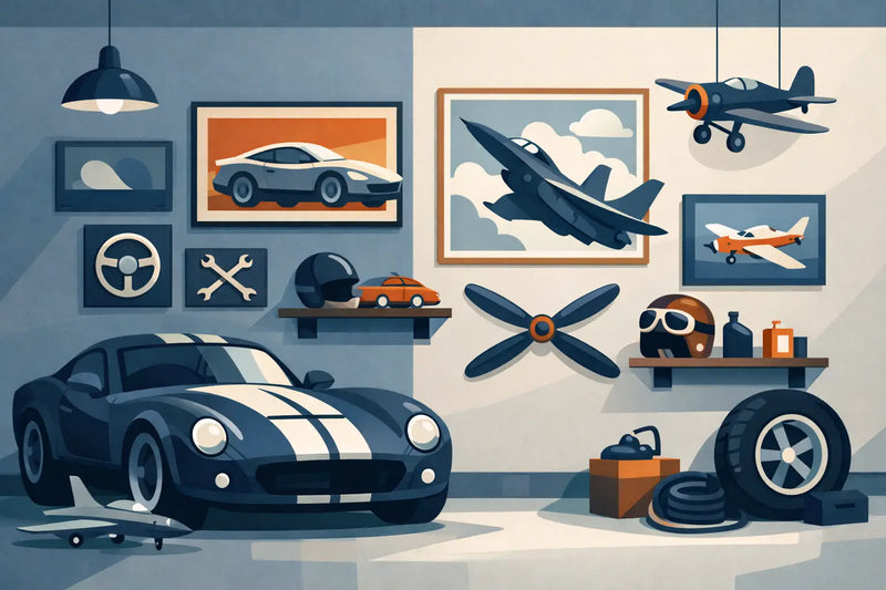 Garage Wall Decor Guide for Car and Aviation Fans