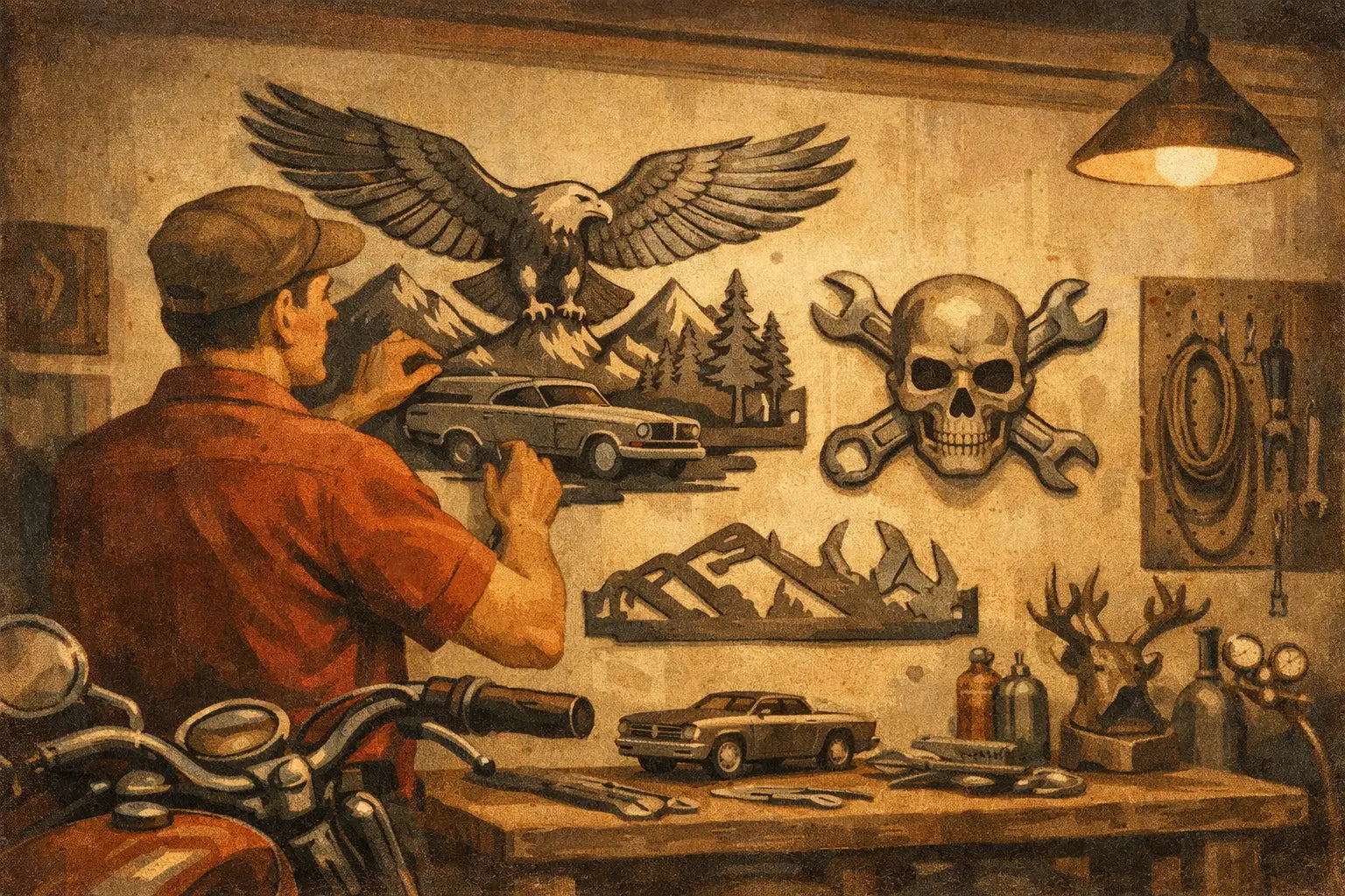 Metal Wall Art for Garage That Feels Personal