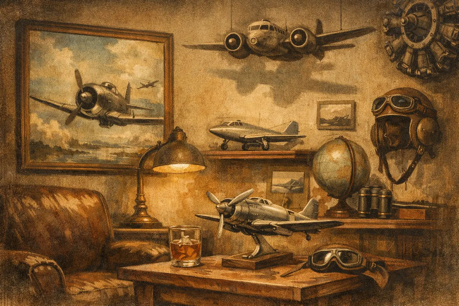 Man Cave Airplane Decor That Looks Right