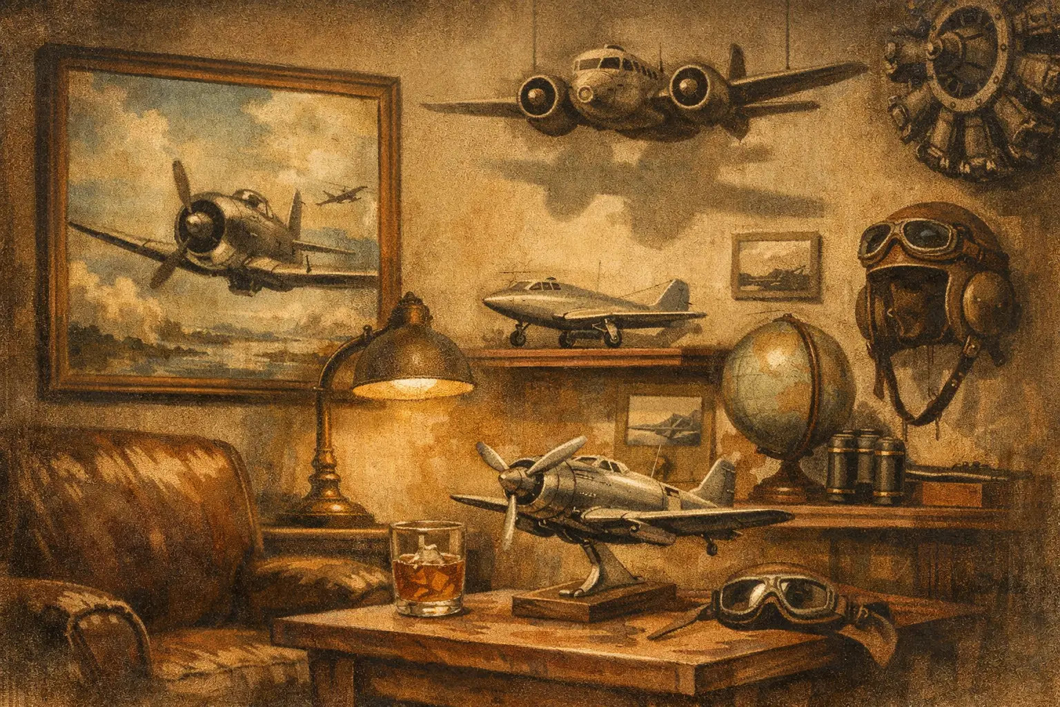 Man Cave Airplane Decor That Looks Right