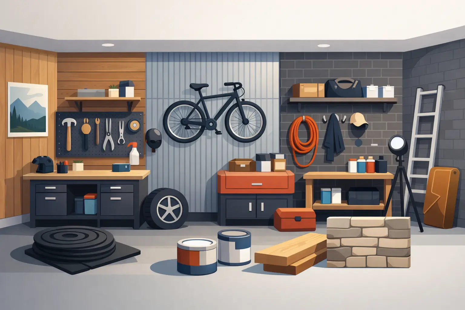 Best Wall Decor Materials for Garages