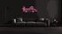 Laser-cut Corvette silhouette wall art in powder-coated steel for garages and man caves