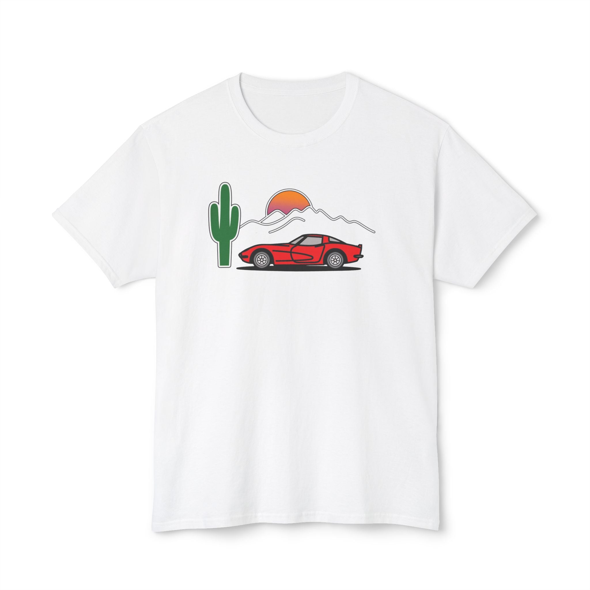 Vintage T-Shirt Sunset Corvette T-Shirt Red
