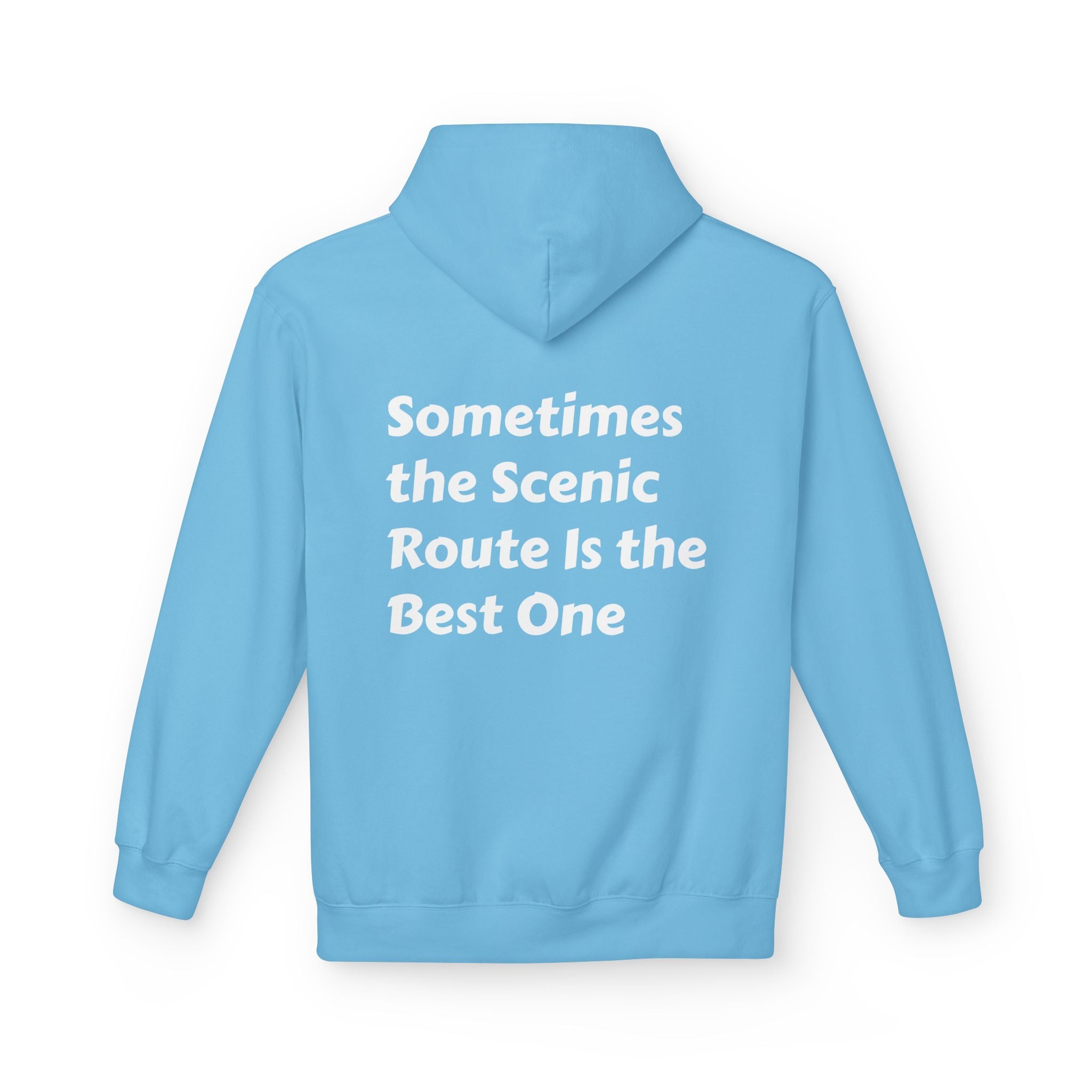 Scenic Route Inspirational Hoodie, Cozy Gift for Travelers, Motivational Sweatshirt, Perfect for Road Trips, Unisex Hoodie