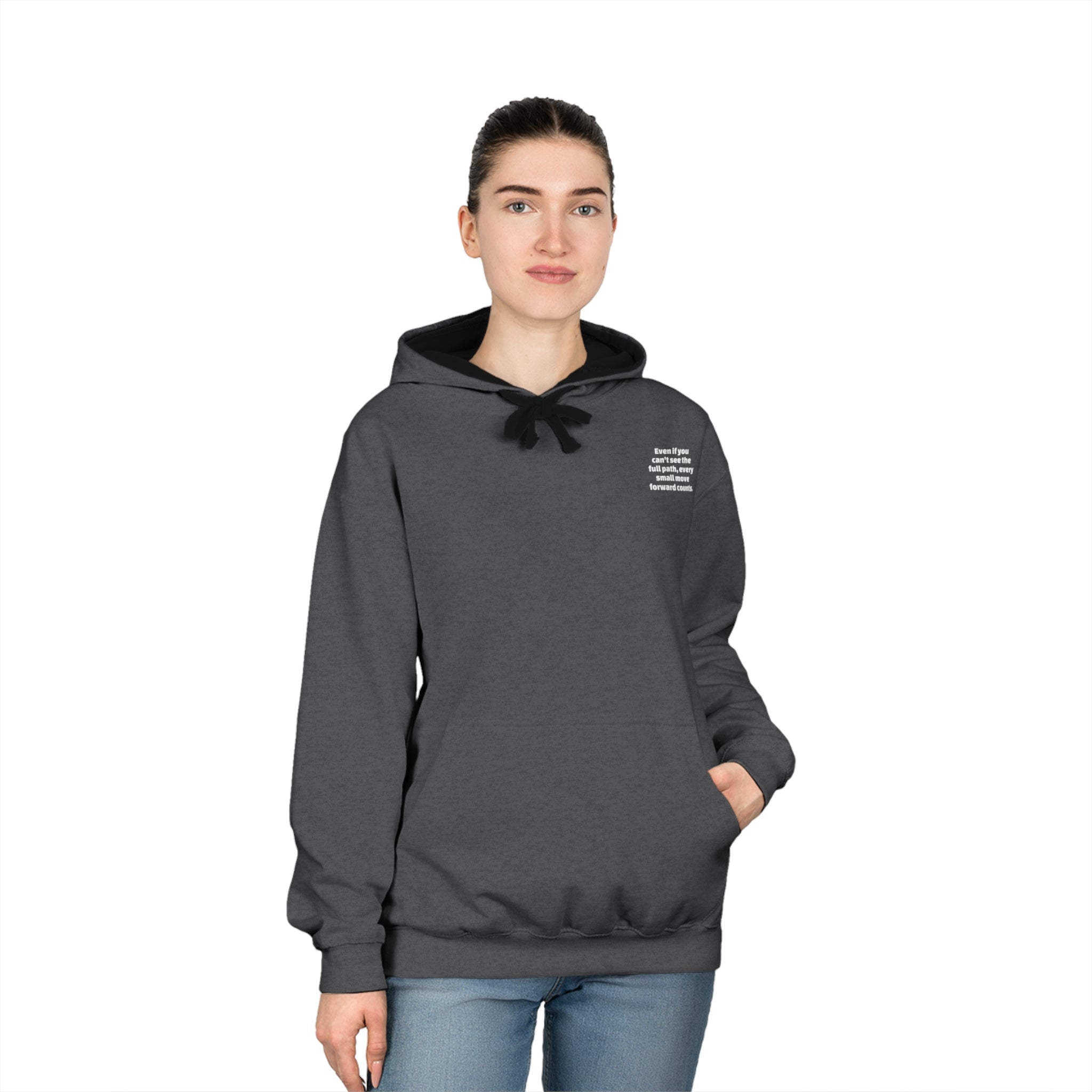 Inspirational Unisex Varsity Hoodie, Motivational Sweatshirt, Cozy College Apparel, Gift for Graduates, Casual Street Style