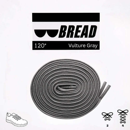 Vulture Gray Bread Laces stretchy shoelaces for easy slip-on shoes